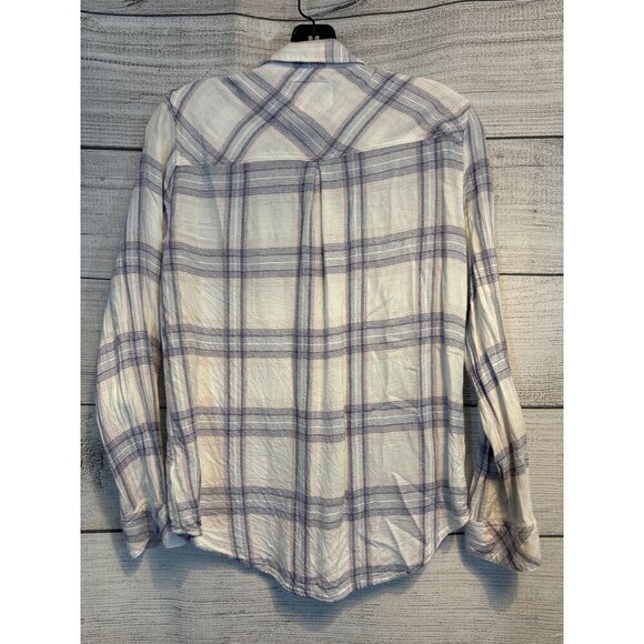 Rails Hunter Slate Rose White Button Up Plain Shirt Size S - Picture 3 of 3